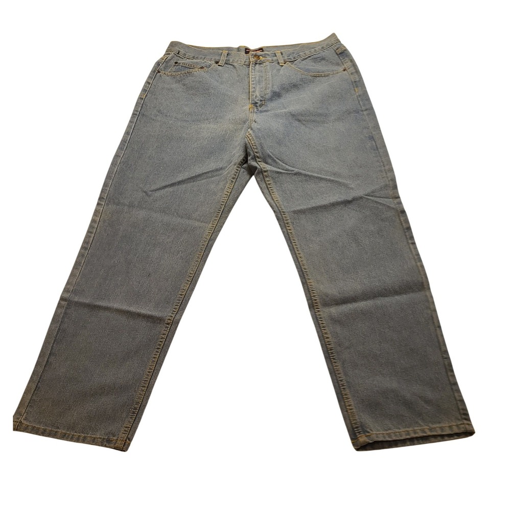 Cross & Winsor Relaxed Fit Jeans Mens 36x32 Light Wash Cotton Denim Pants‎ NWOT